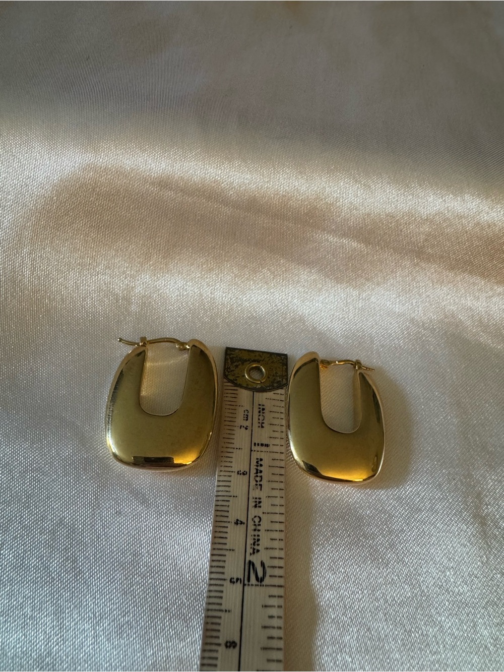 Ravena U-Profile Earrings by Aureus + Argent Gold-Plated | Banana Republic 1.25” - Picture 6 of 7